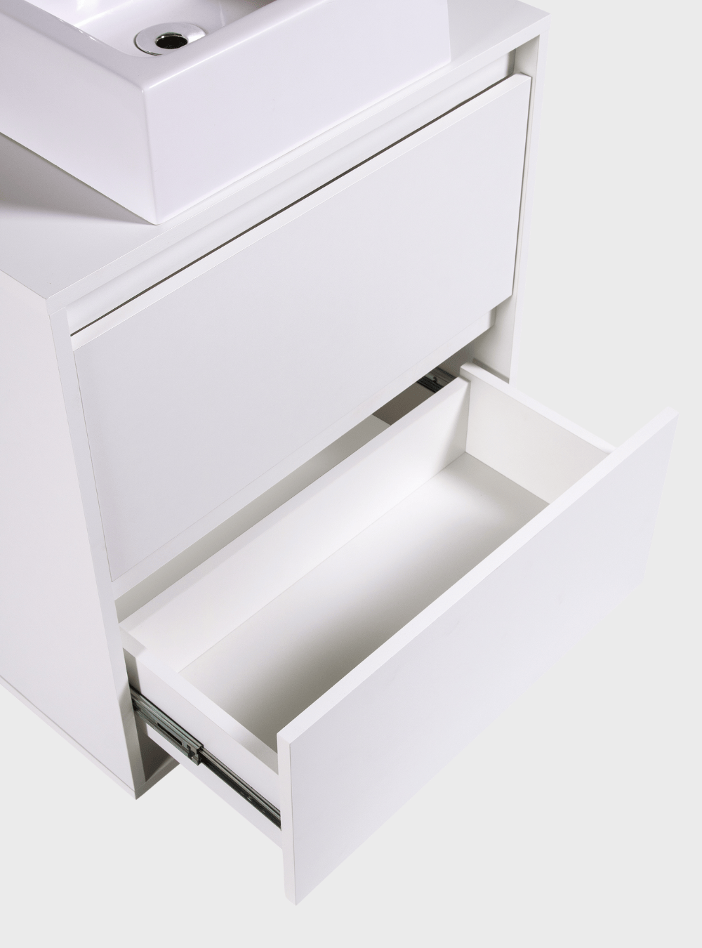 On Móveis Conjuntos de móveis para banheiro Gabinete para Banheiro com Cuba e Espelho Orgânico 60cm Mdf Branco Dubai - On Móveis
