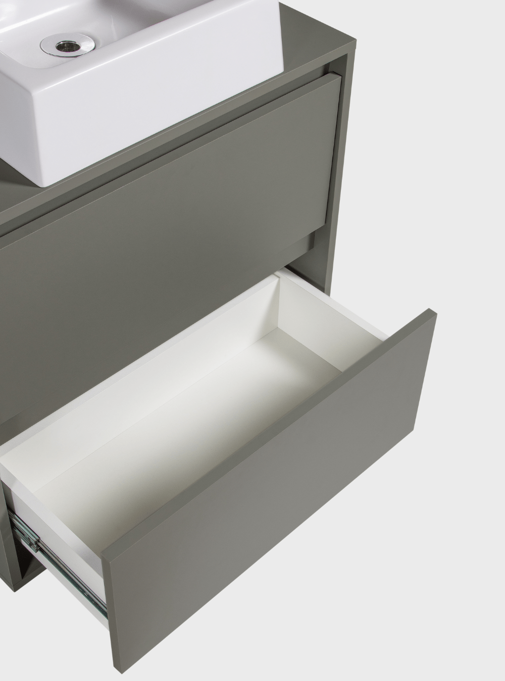On Móveis Conjuntos de móveis para banheiro Gabinete para Banheiro com Cuba e Espelho Redondo 60cm Mdf Verde Dubai - On Móveis
