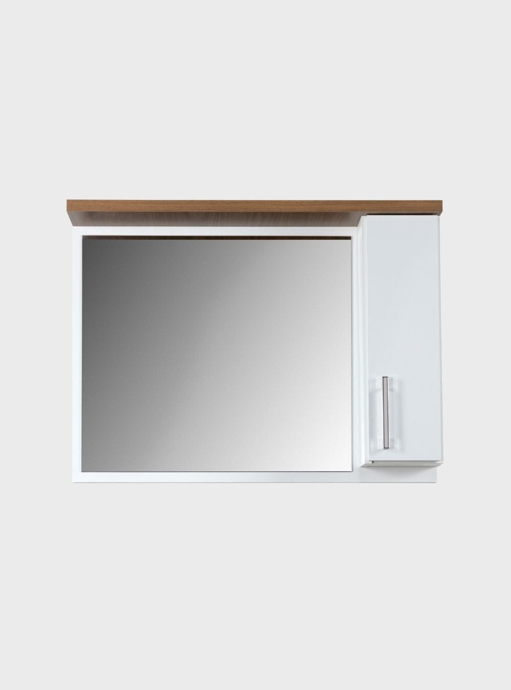 On Móveis Conjuntos de móveis para banheiro Gabinete para Banheiro com Espelheira 80cm Mdf Freijó com Branco Paris - On Móveis