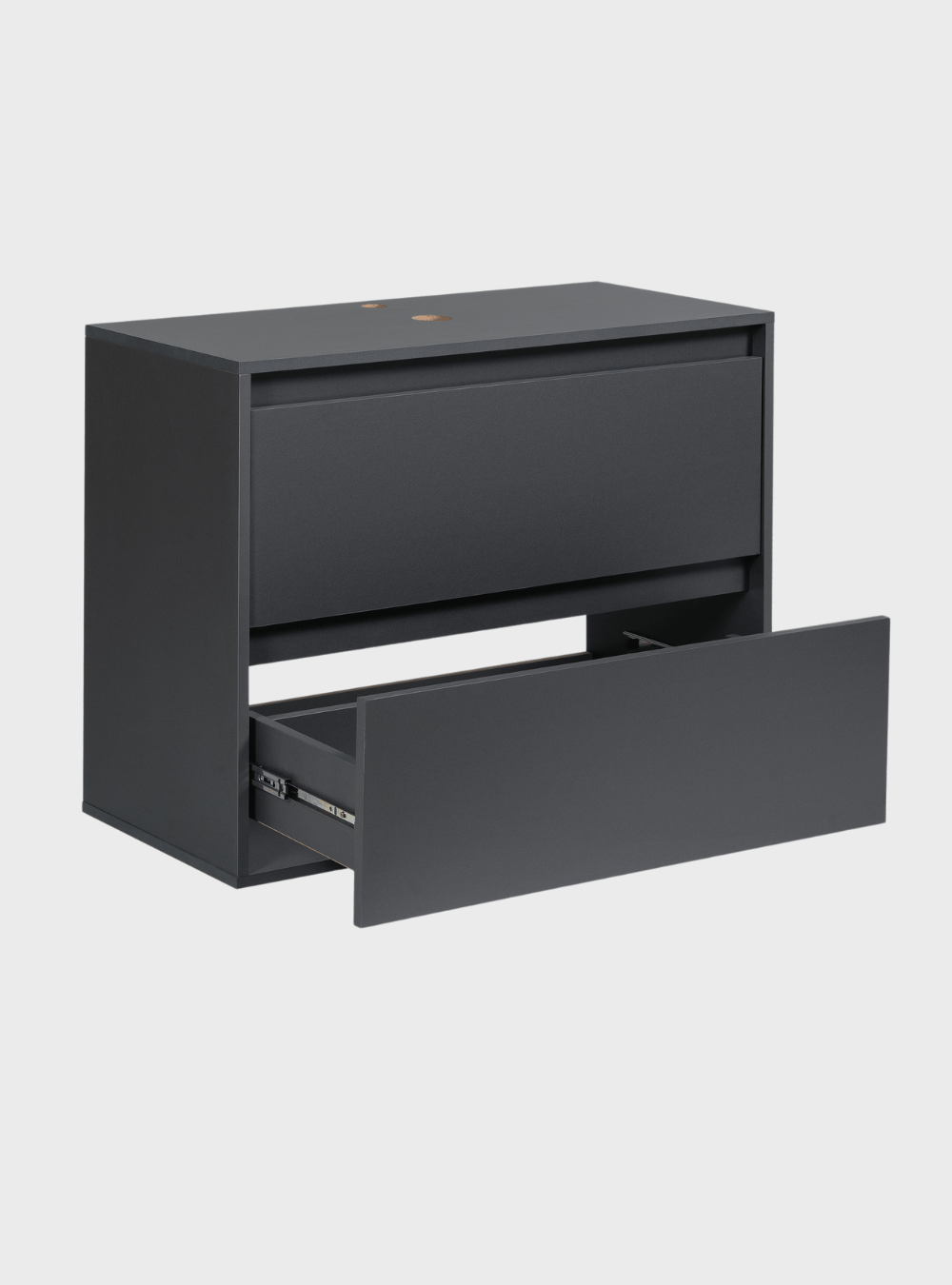 On Móveis Conjuntos de móveis para banheiro Gabinete para Banheiro com Espelheira 80cm Mdf Grafite Dubai - On Móveis