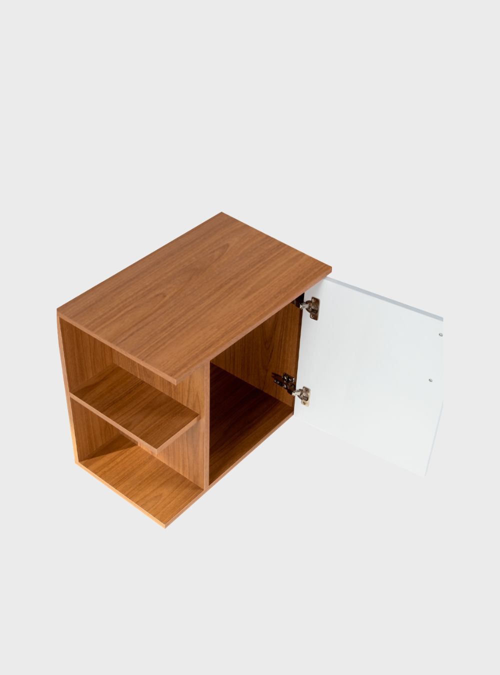 On Móveis Conjuntos de móveis para banheiro Gabinete para Banheiro com Espelho 50cm Mdf Freijo com Branco Moscou - On Móveis