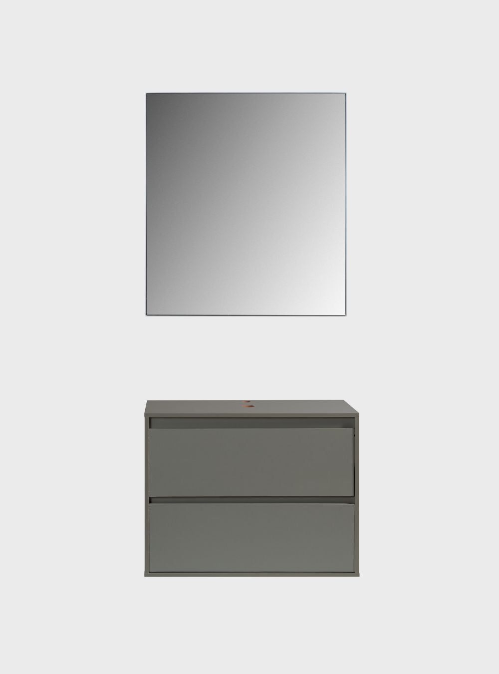 On Móveis Conjuntos de móveis para banheiro Gabinete para Banheiro com Espelho 80cm Mdf Verde Dubai - On Móveis