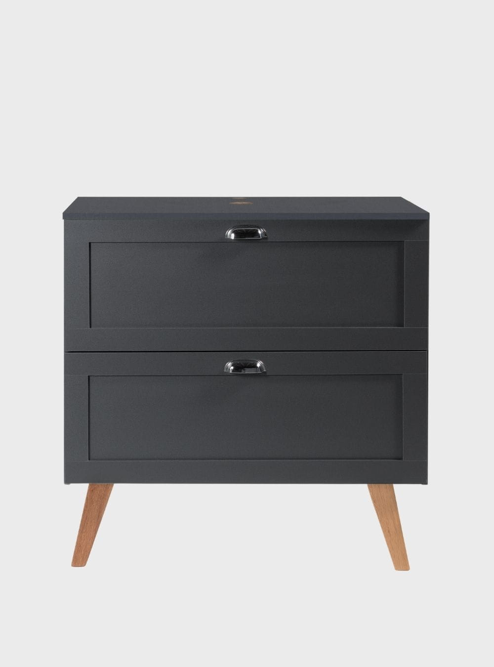 On Móveis Conjuntos de móveis para banheiro Gabinete para Banheiro com Tampo 80cm Retro Mdf Grafite Milano - On Móveis