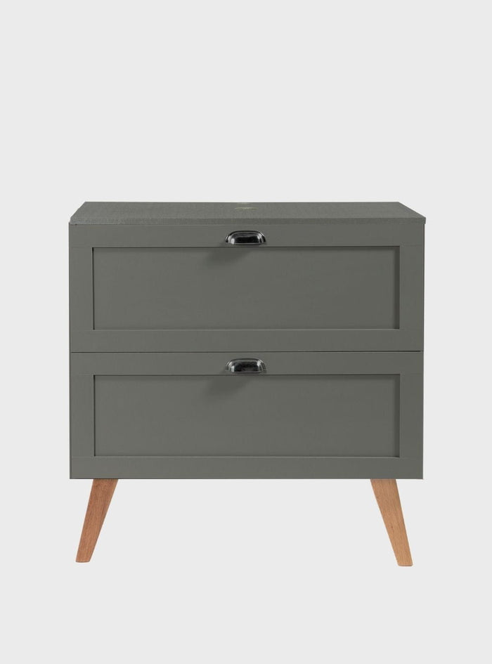 Gabinete para Banheiro com Tampo 80cm Retro Mdf Verde Milano - On Móveis