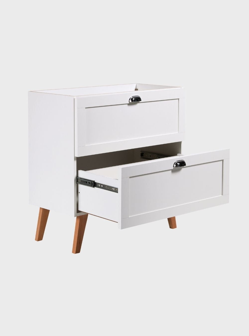 On Móveis Conjuntos de móveis para banheiro Gabinete para Banheiro com Tampo e Cuba 80cm Retro Mdf Branco Milano - On Móveis