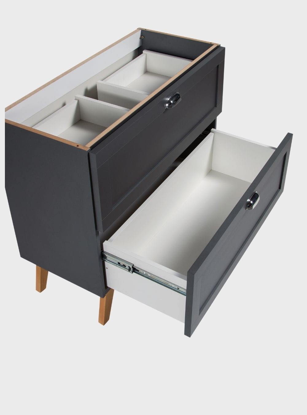 On Móveis Conjuntos de móveis para banheiro Gabinete para Banheiro com Tampo e Espelho com Led 80cm Retro Mdf Grafite Milano - On Móveis