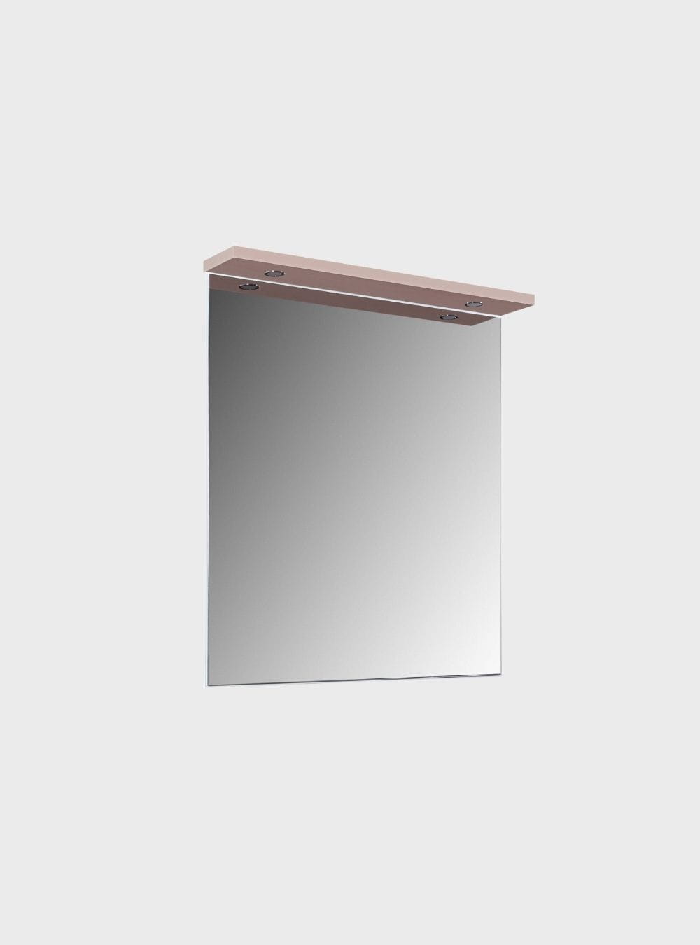 On Móveis Conjuntos de móveis para banheiro Gabinete para Banheiro com Tampo e Espelho com Led 80cm Retro Mdf Rosa Milano - On Móveis