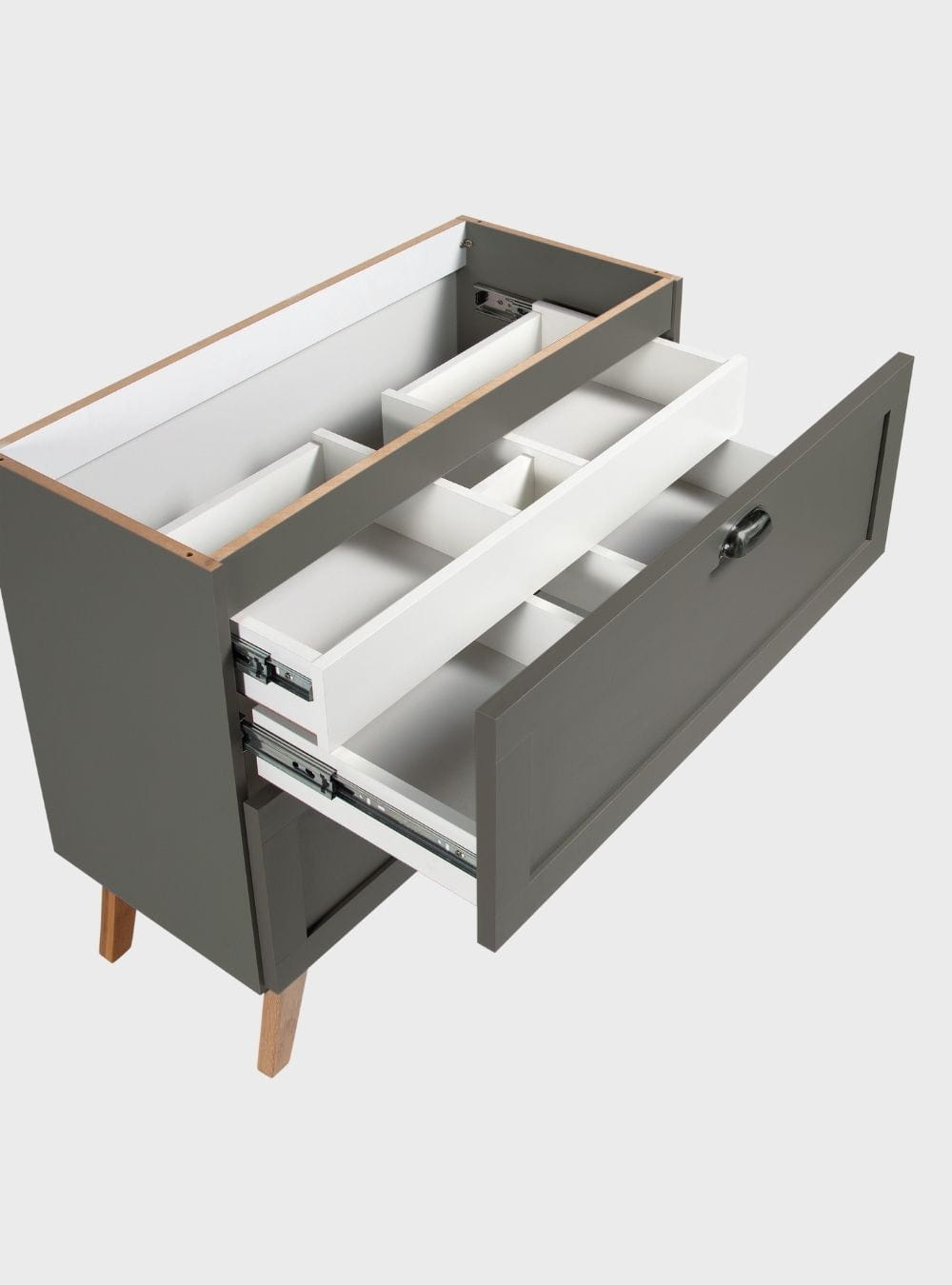 On Móveis Conjuntos de móveis para banheiro Gabinete para Banheiro com Tampo e Espelho com Led 80cm Retro Mdf Verde Milano - On Móveis