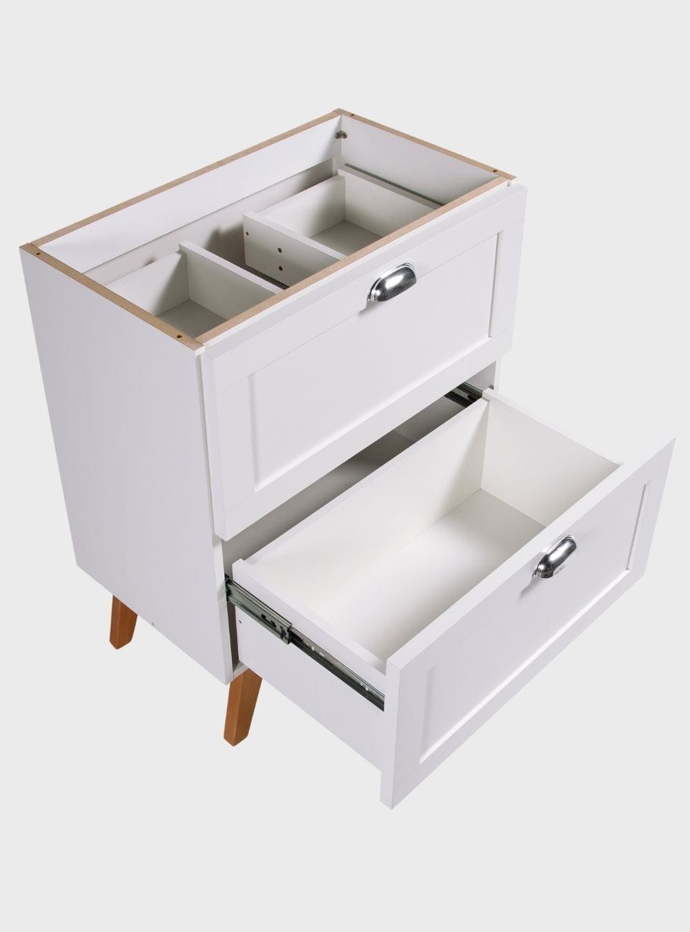 On Móveis Conjuntos de móveis para banheiro Gabinete para Banheiro e Espelho com Led 60cm Retro Mdf Branco Milano - On Móveis