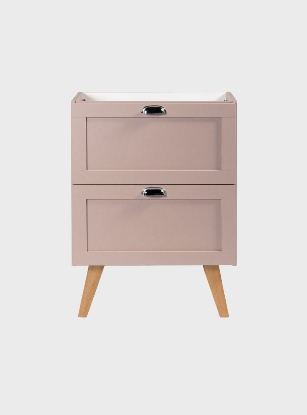 On Móveis Conjuntos de móveis para banheiro Gabinete para Banheiro e Espelho com Led 60cm Retro Mdf Rosa Milano - On Móveis