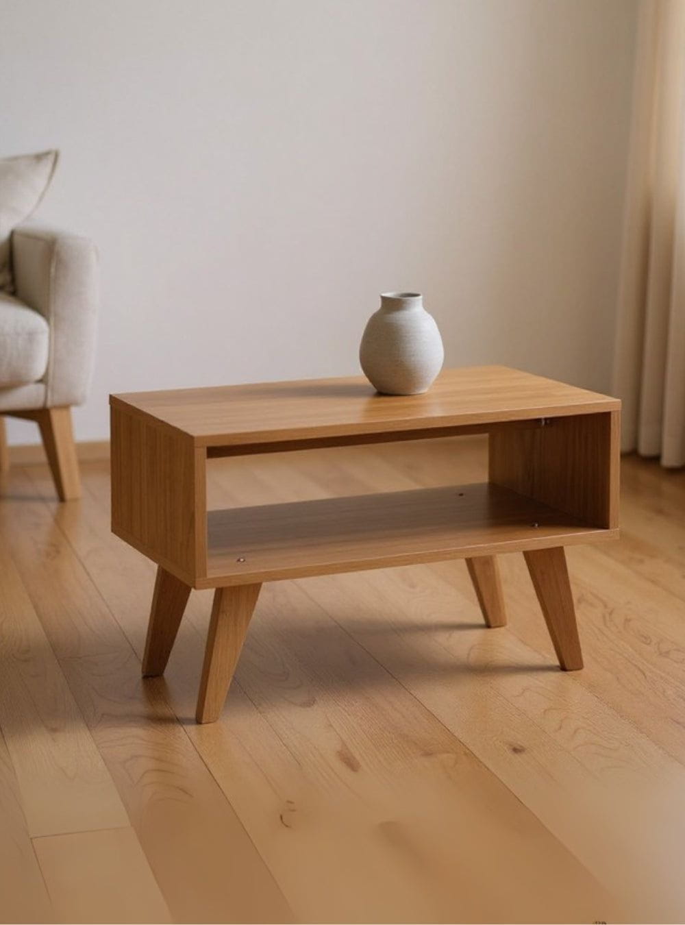 On Móveis Conjuntos de móveis para sala de estar Mesa de Centro Retro 60cm Mdf Freijó - On Móveis