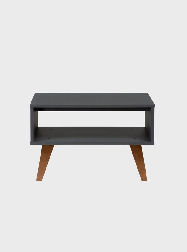 On Móveis Conjuntos de móveis para sala de estar Mesa de Centro Retro 60cm Mdf Grafite - On Móveis