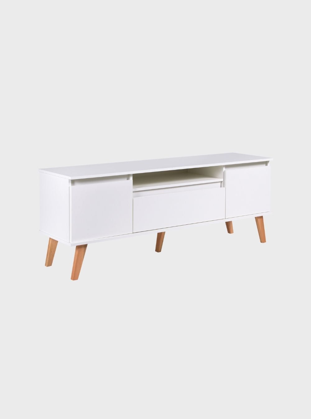 On Móveis Conjuntos de móveis para sala de estar Rack para TV 150cm Retro Mdf Branco Dallas - On Móveis