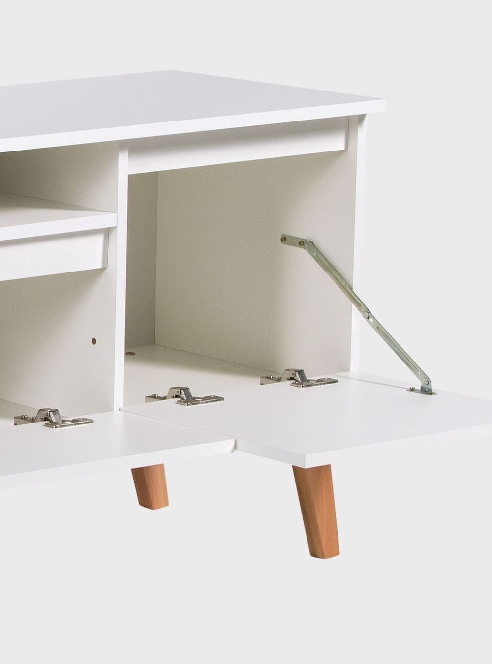 On Móveis Conjuntos de móveis para sala de estar Rack para TV 150cm Retro Mdf Branco Dallas - On Móveis