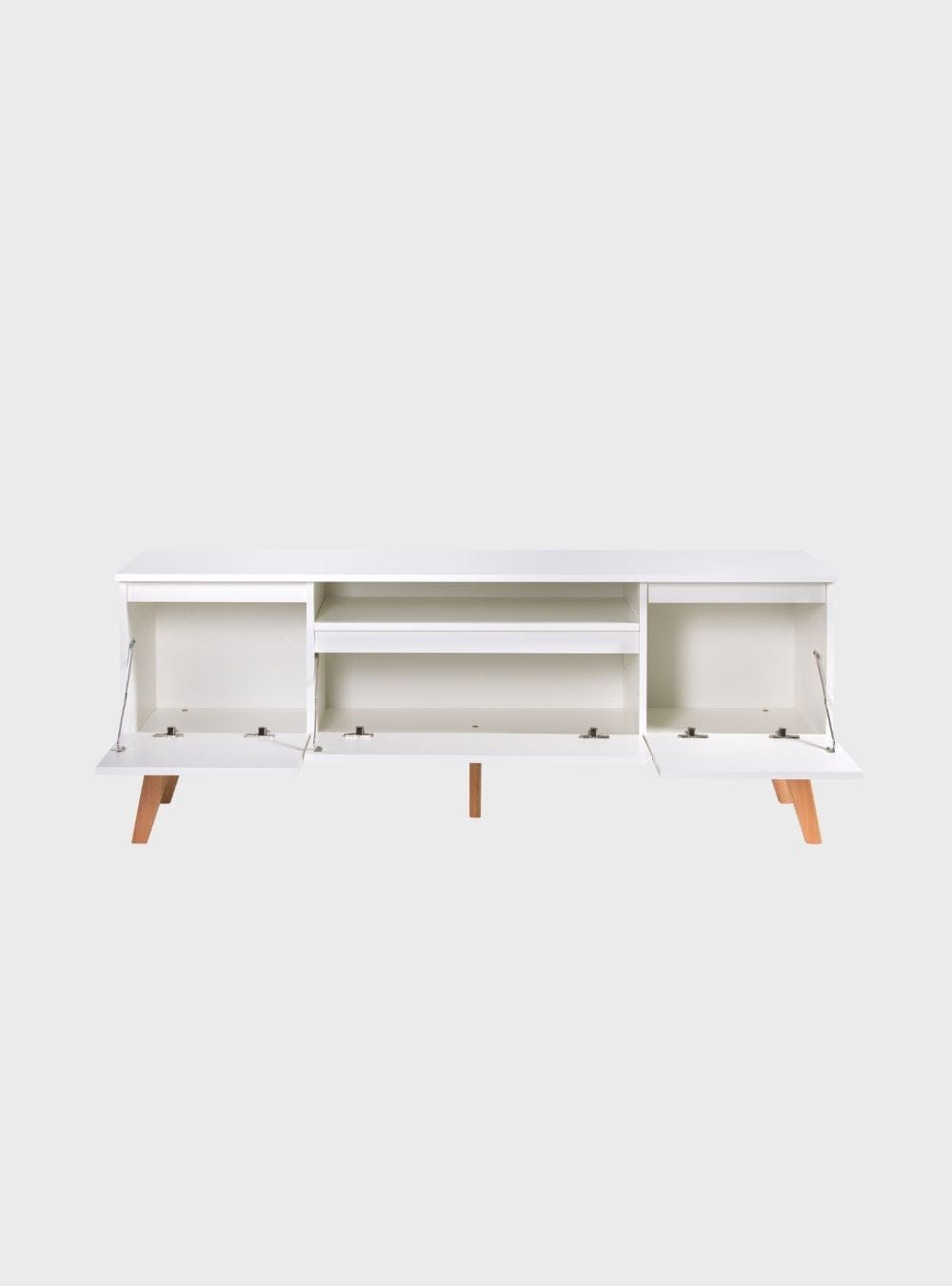 On Móveis Conjuntos de móveis para sala de estar Rack para TV 150cm Retro Mdf Branco Dallas - On Móveis