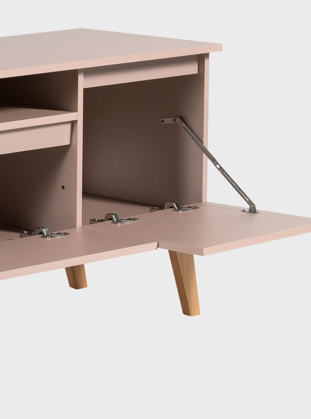 On Móveis Conjuntos de móveis para sala de estar Rack para TV 150cm Retro Mdf Rosa Dallas - On Móveis