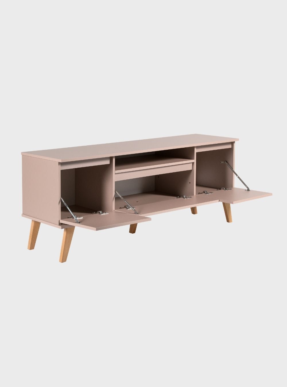 On Móveis Conjuntos de móveis para sala de estar Rack para TV 150cm Retro Mdf Rosa Dallas - On Móveis