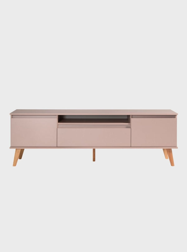 On Móveis Conjuntos de móveis para sala de estar Rack para TV 180cm Retro Mdf Rosa Dallas - On Móveis
