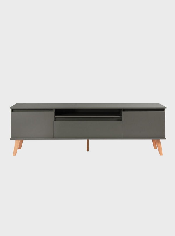 On Móveis Conjuntos de móveis para sala de estar Rack para TV 180cm Retro Mdf Verde Dallas - On Móveis