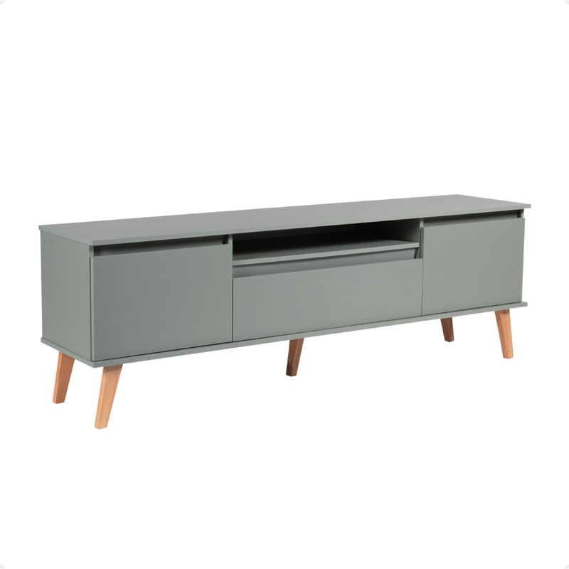 On Móveis Conjuntos de móveis para sala de estar Rack para TV 180cm Retro Mdf Verde Dallas - On Móveis