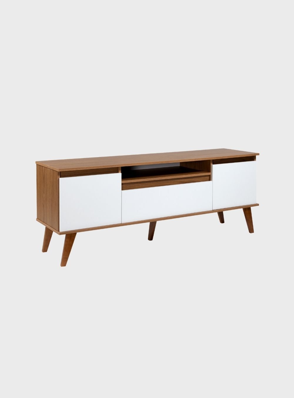 On Móveis Conjuntos de móveis para sala de estar Rack para TV com Prateleira 150cm Retro Mdf Freijo Dallas - On Móveis