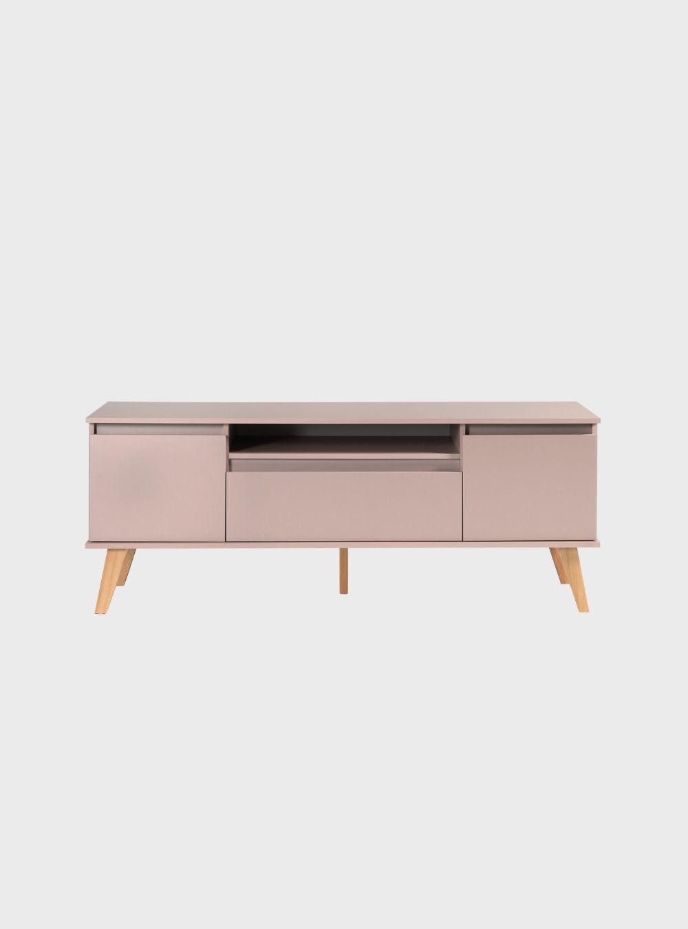 On Móveis Conjuntos de móveis para sala de estar Rack para TV com Prateleira 150cm Retro Mdf Rosa Dallas - On Móveis