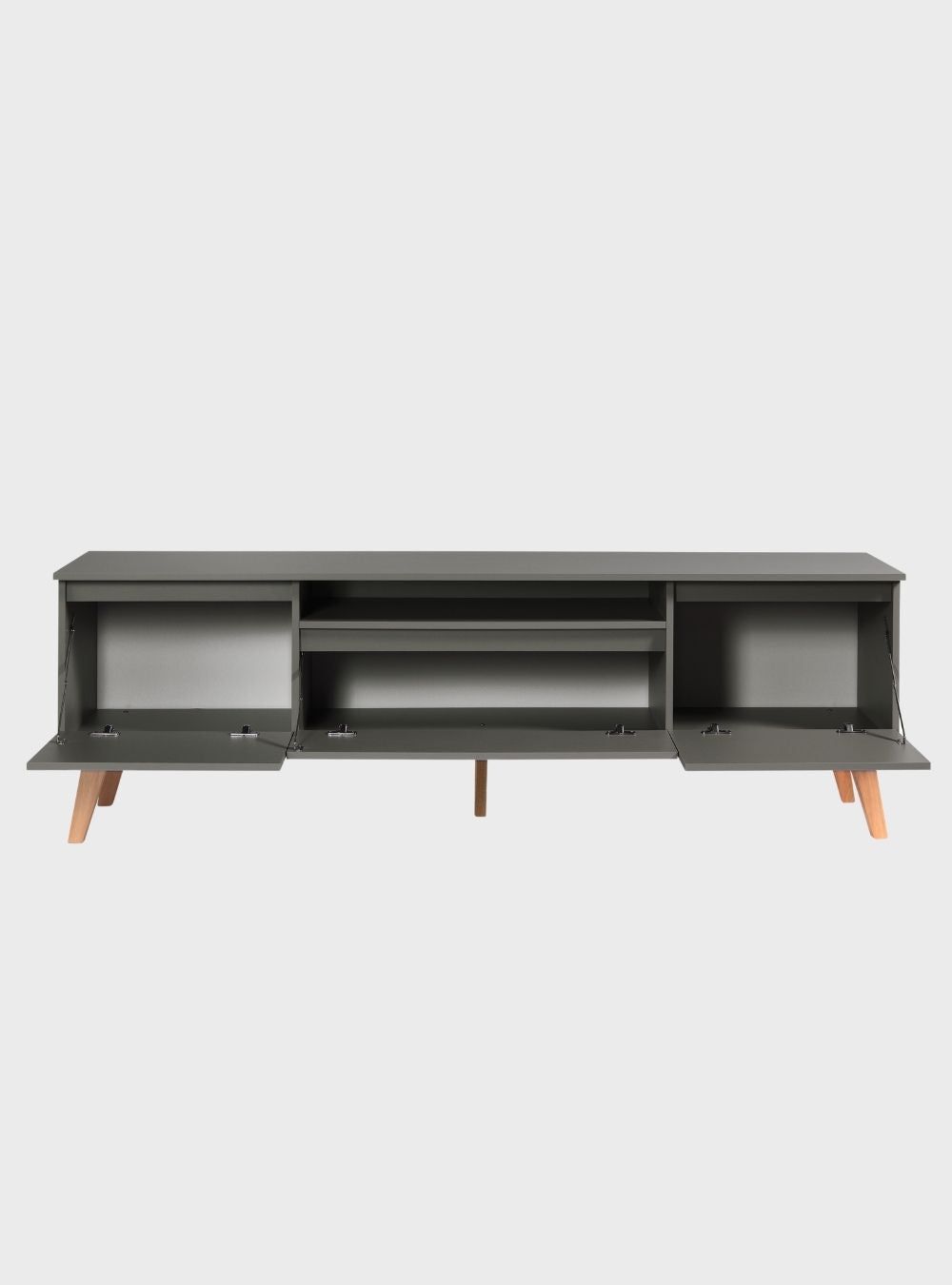 On Móveis Conjuntos de móveis para sala de estar Rack para TV com Prateleira 150cm Retro Mdf Verde Dallas - On Móveis