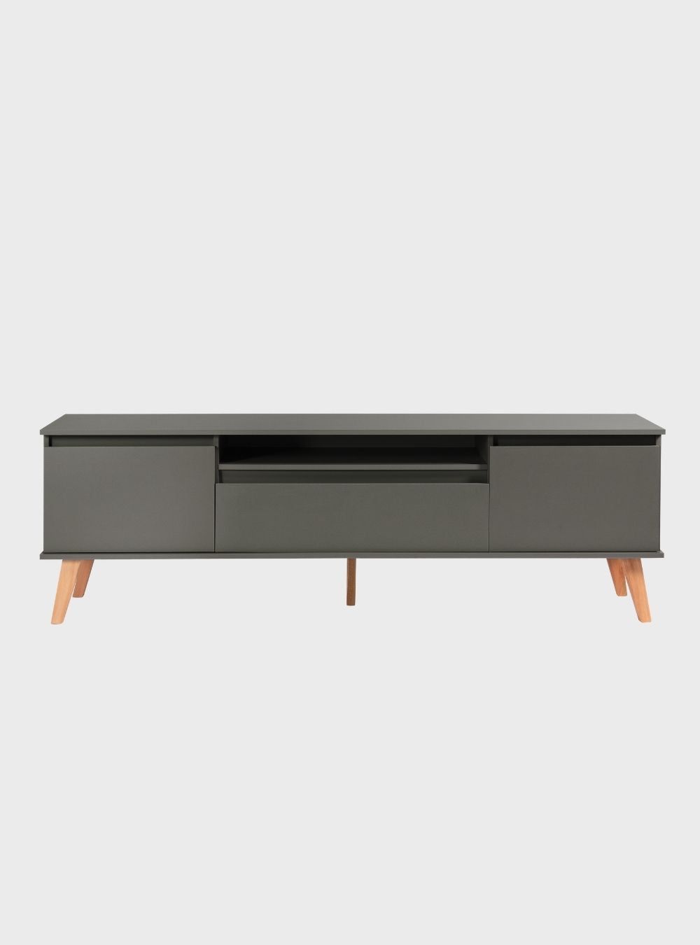 On Móveis Conjuntos de móveis para sala de estar Rack para TV com Prateleira 180cm Retro Mdf Verde Dallas - On Móveis