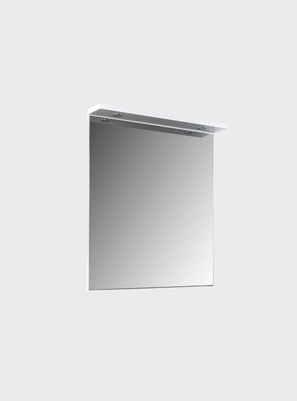 On Móveis Espelhos Espelho com Led 80cm Mdf Branco - On Móveis
