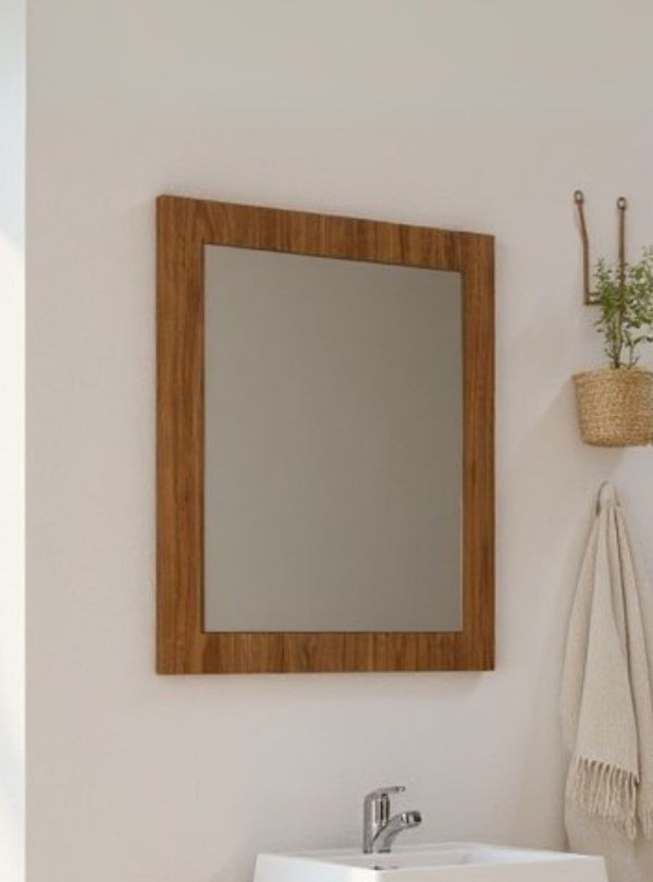 On Móveis Espelhos Espelho para Banheiro 50cm Mdf Freijo Moscou  - On Móveis