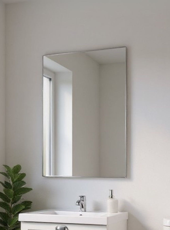 Espelho para Banheiro 60cm MDF Branco Dubai
