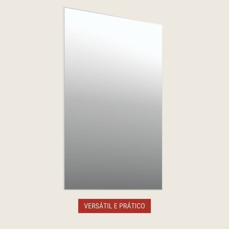 On Móveis Espelhos 60 Espelho para Banheiro 60cm Mdf Branco Dubai - On Móveis