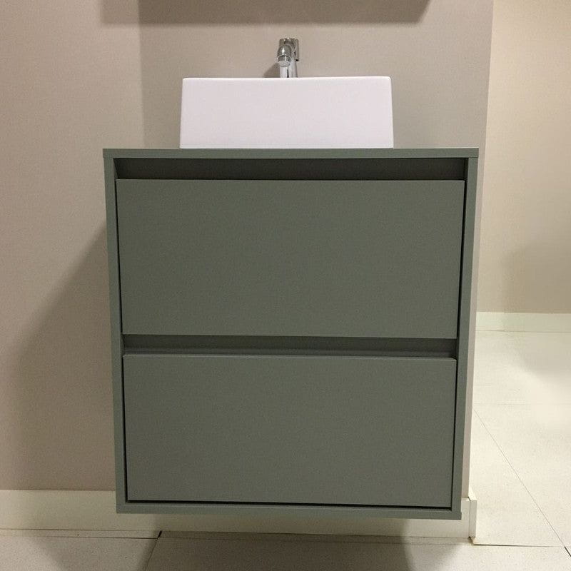 On Móveis Gabinete para Banheiro com Cuba e Armario 60cm Mdf Verde Dubai - On Móveis