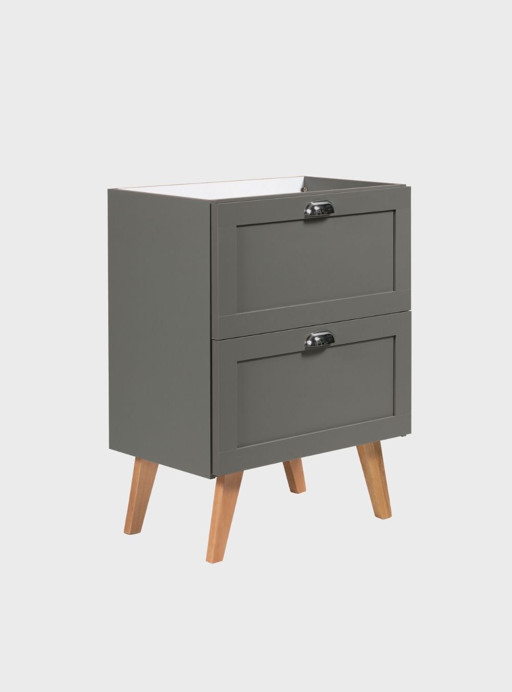 On Móveis Gabinete para Banheiro com Tampo Cuba e Armario 60cm Retro Mdf Verde Milano - On Móveis