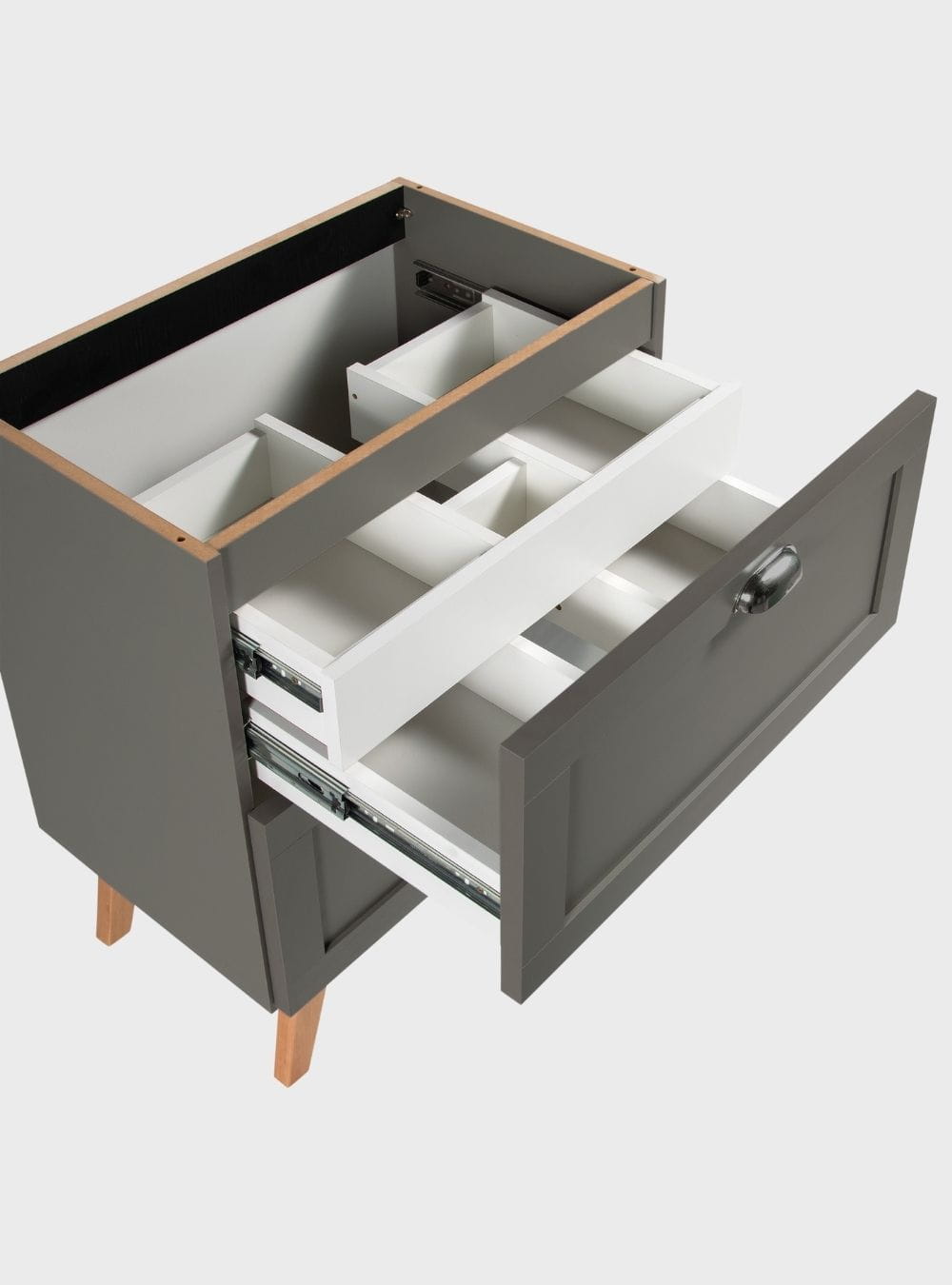 On Móveis Gabinete para Banheiro com Tampo Cuba e Armario 60cm Retro Mdf Verde Milano - On Móveis