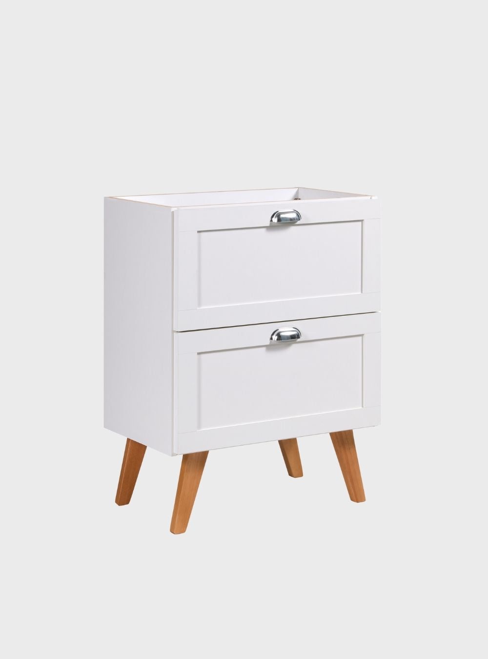 On Móveis Gabinete para Banheiro com Tampo Cuba e Espelho Redondo 60cm Retro Mdf Branco Milano - On Móveis