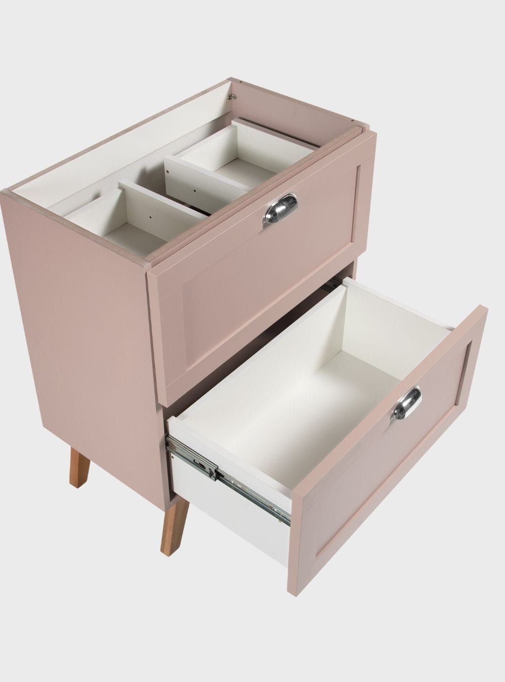 On Móveis Gabinete para Banheiro com Tampo e Espelho com Led 60cm Retro Mdf Rosa Milano - On Móveis