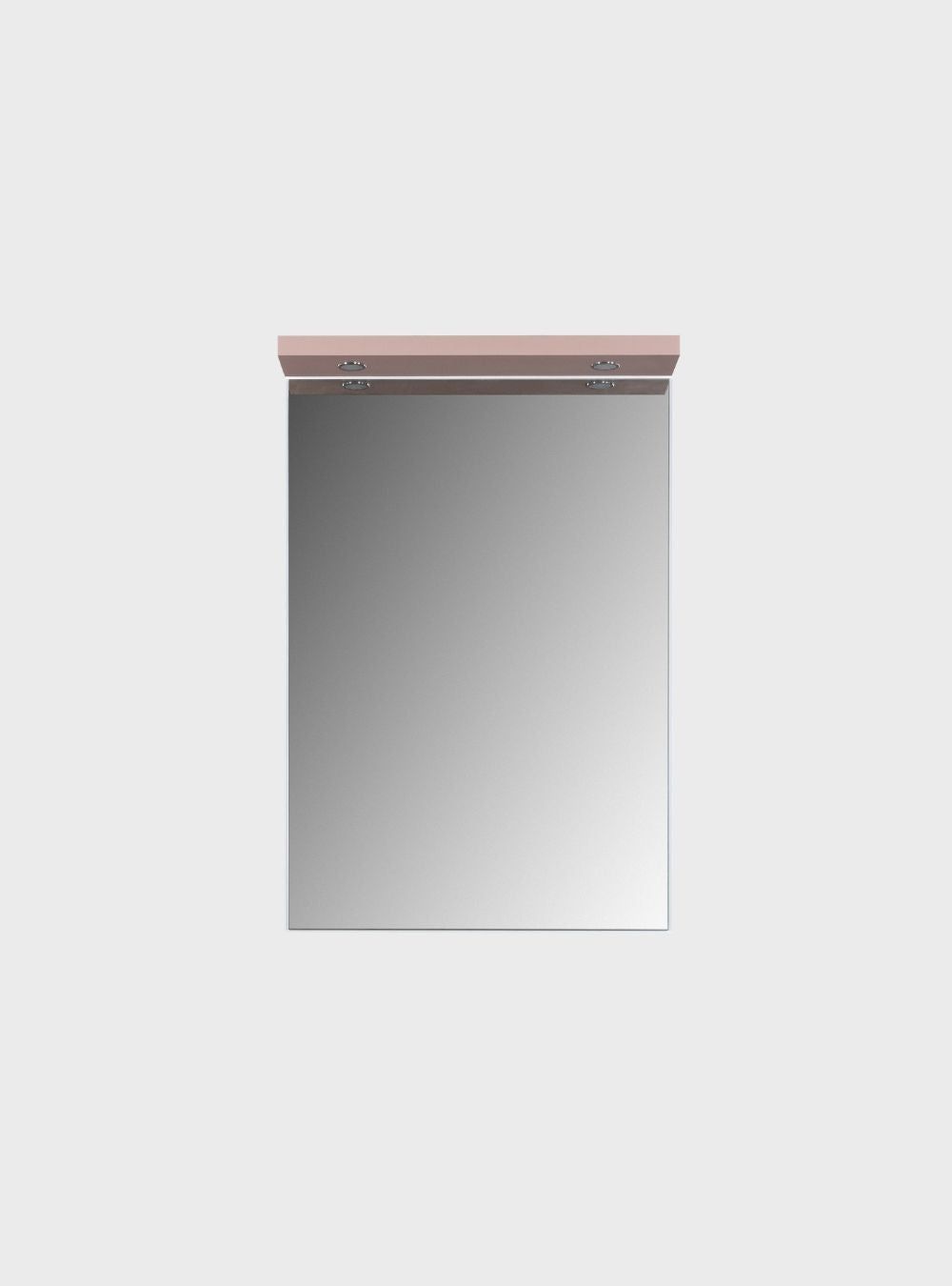 On Móveis Gabinete para Banheiro com Tampo e Espelho com Led 60cm Retro Mdf Rosa Milano - On Móveis