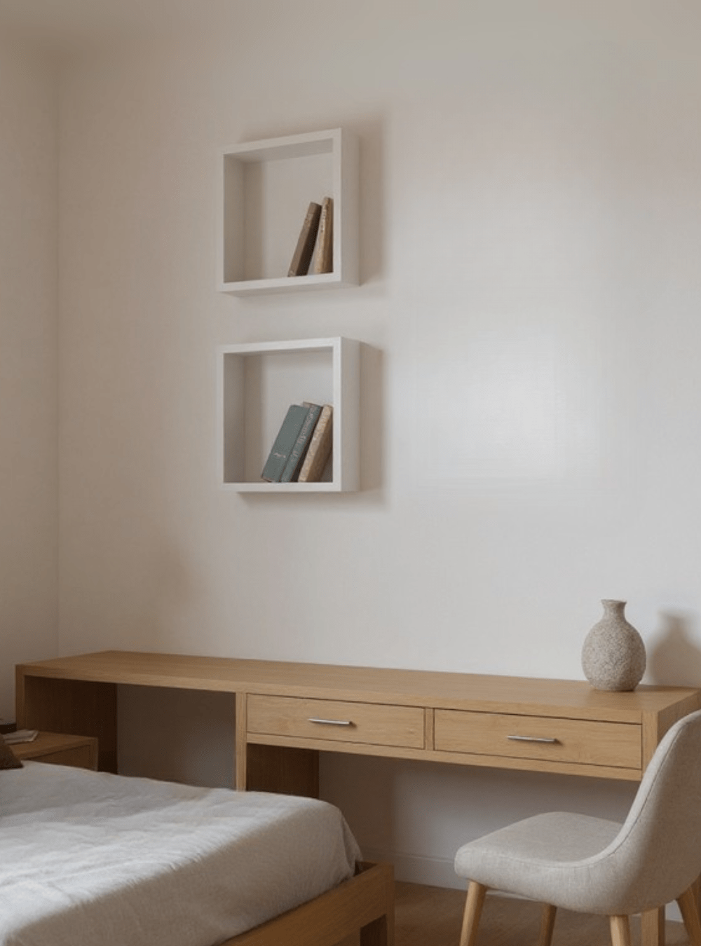 On Móveis Kit de 2 Nichos 30cm Mdf Branco - On Móveis