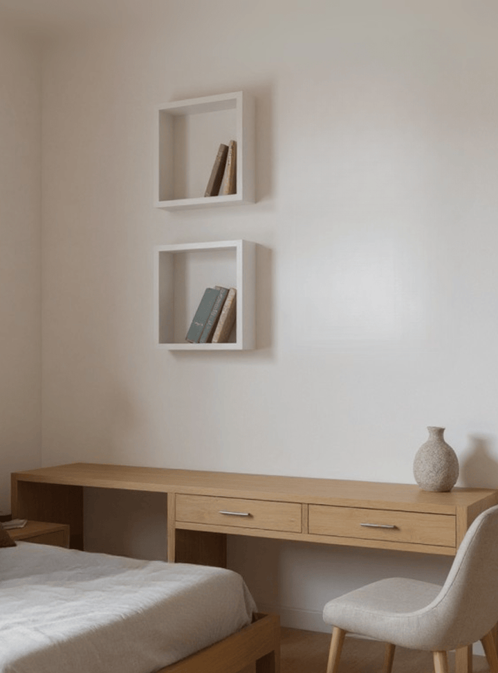 Kit de 2 Nichos 30cm MDF Branco