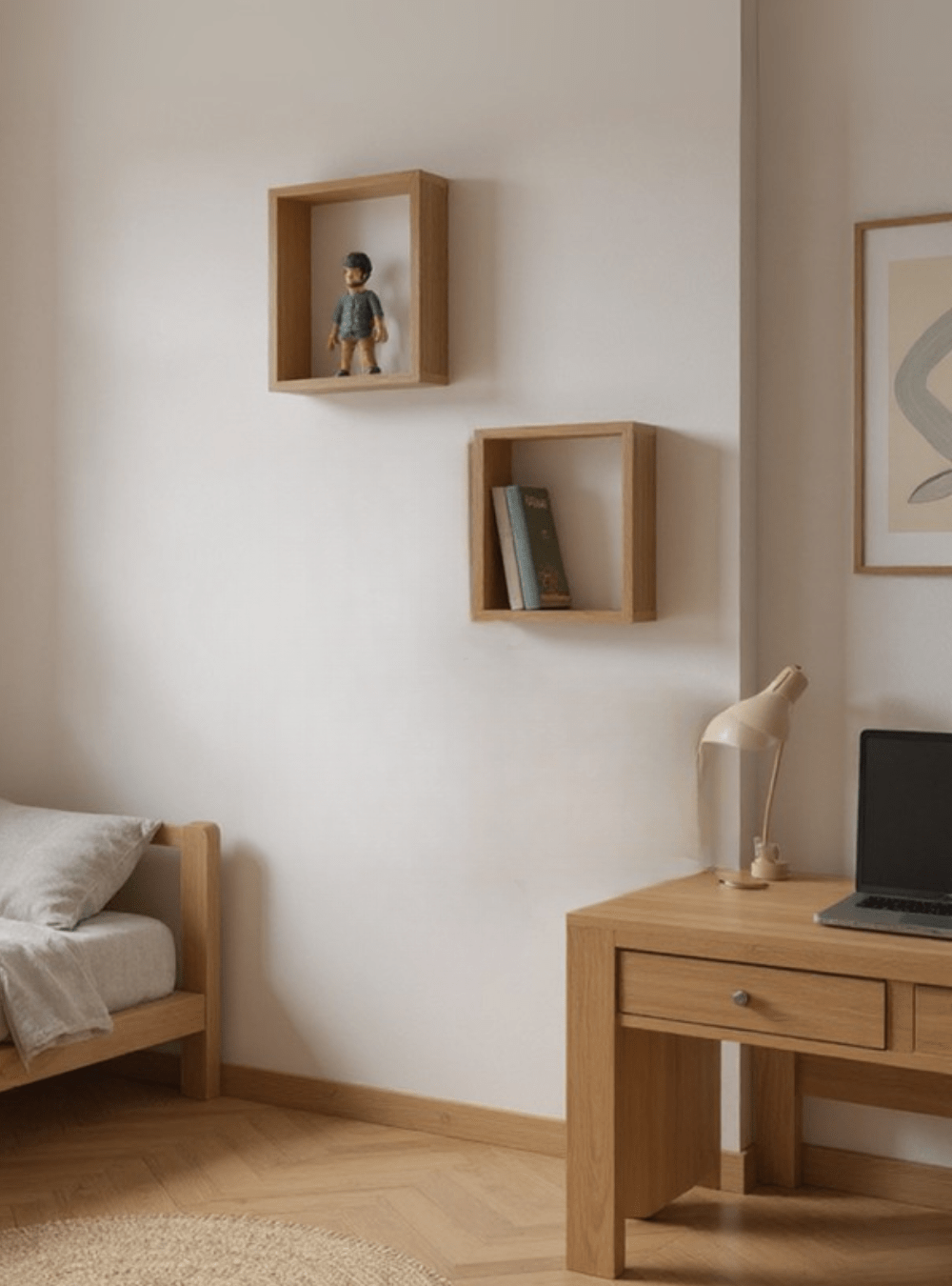 On Móveis Kit de 2 Nichos 30cm Mdf Freijó - On Móveis