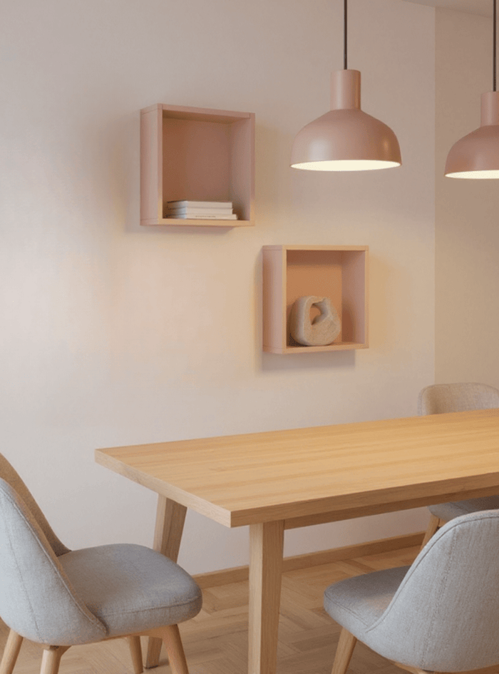 Kit de 2 Nichos 30cm Mdf Rosa - On Móveis