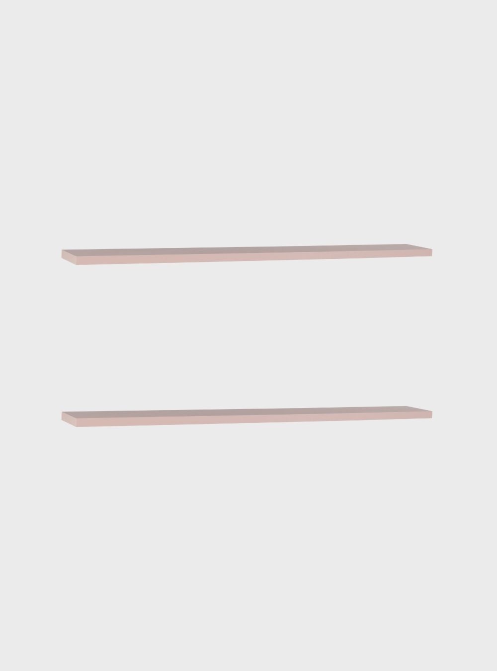 Kit de 2 Prateleiras 150cm Mdf Rosa - On Móveis