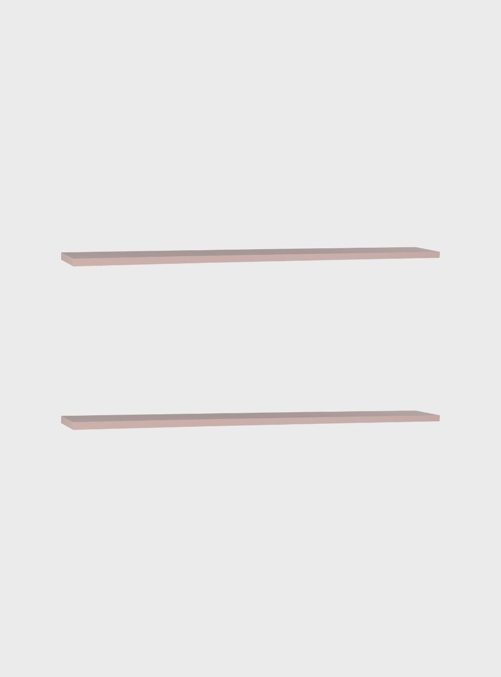 Kit de 2 Prateleiras 180cm Mdf Rosa - On Móveis