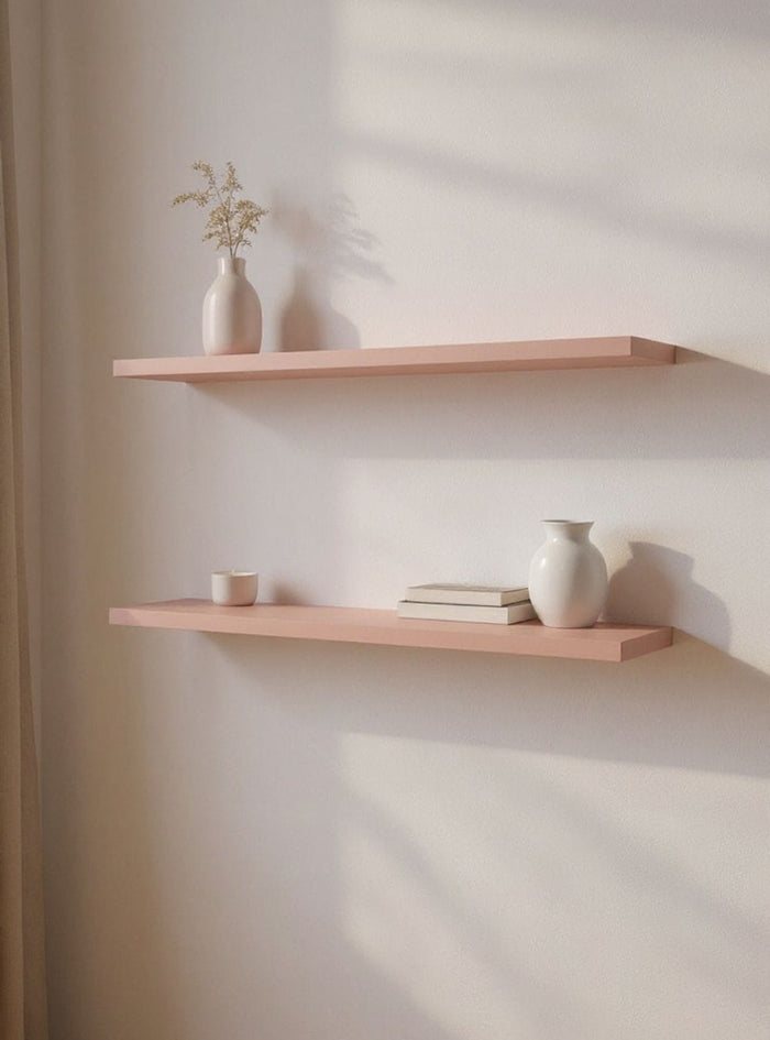 Kit de 2 Prateleiras 180cm Mdf Rosa - On Móveis