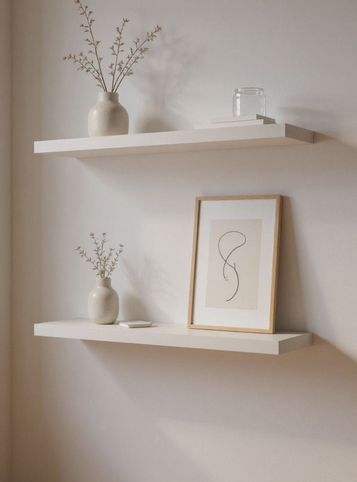 Kit de 2 Prateleiras 80cm Mdf Branco - On Móveis