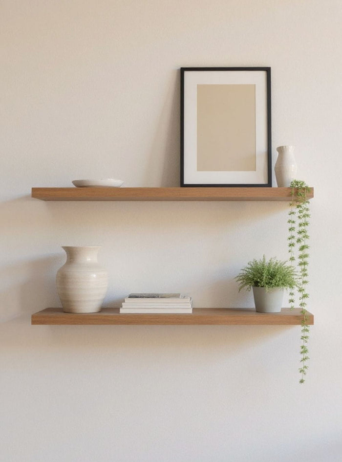 Kit de 2 Prateleiras 80cm Mdf Freijó - On Móveis