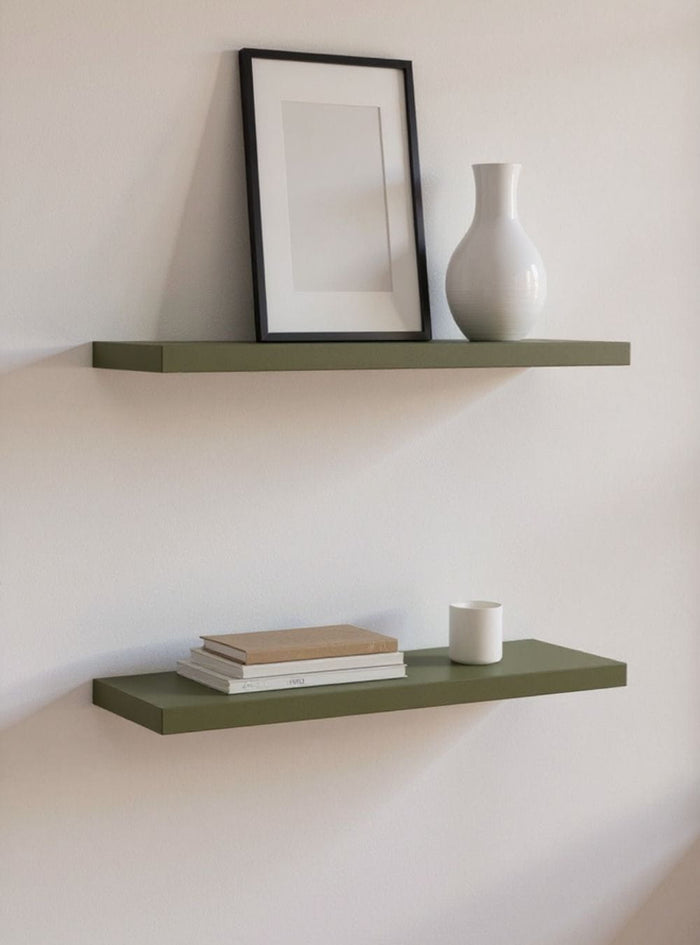 Kit de 2 Prateleiras 80cm Mdf Verde - On Móveis