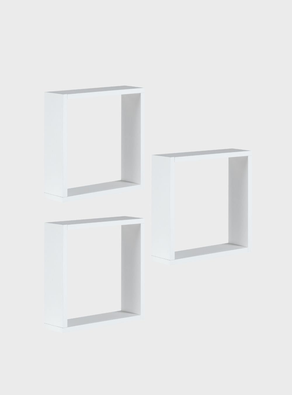 On Móveis Kit de 3 Nichos 30cm Mdf Branco - On Móveis