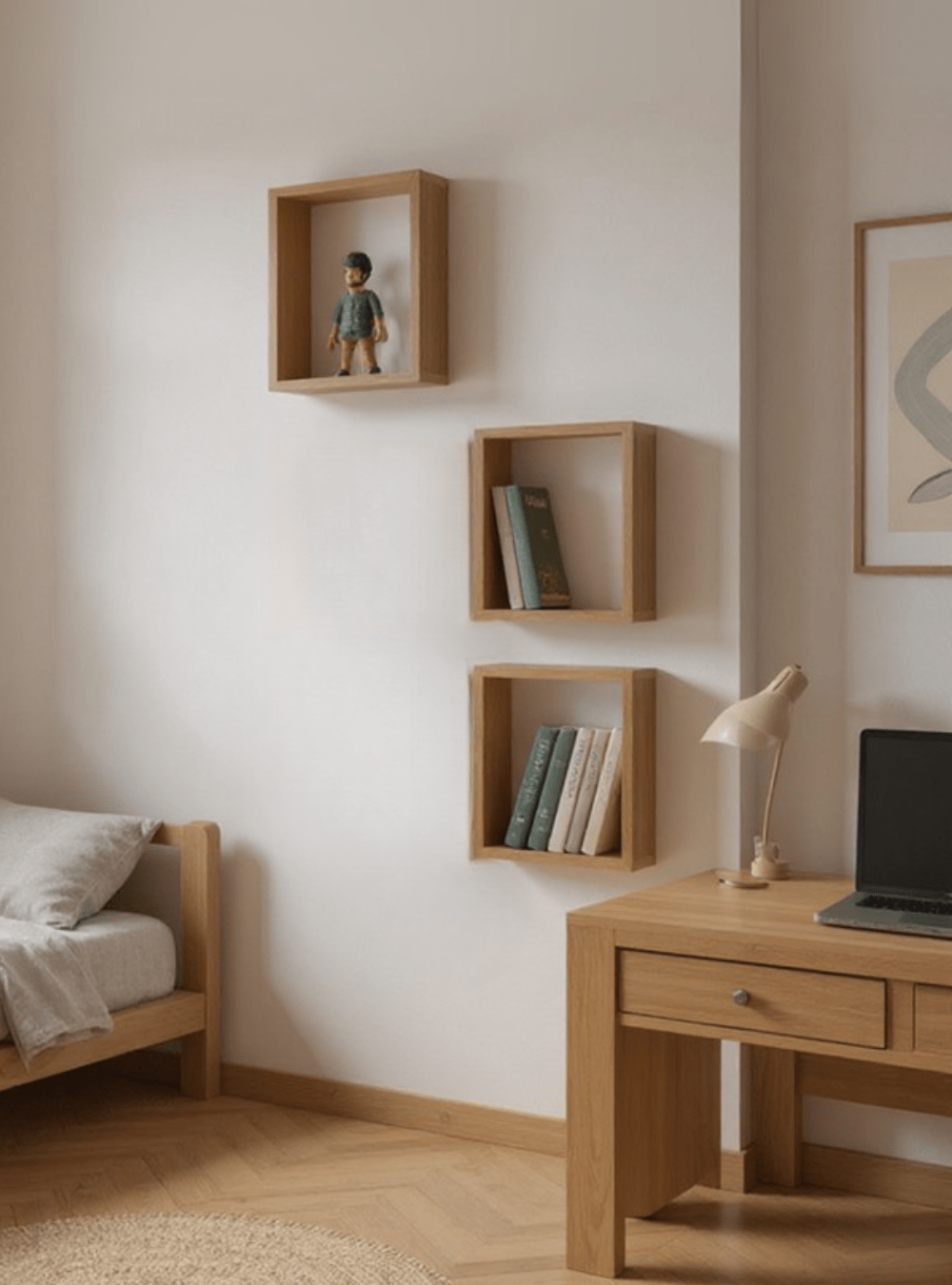 On Móveis Kit de 3 Nichos 30cm Mdf Freijo - On Móveis